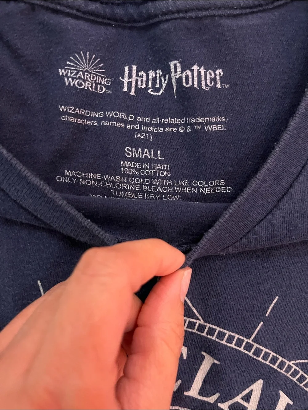 Harry Potter Ravenclaw Navy Short Sleeve Graphic Tee - Picture 2 of 2